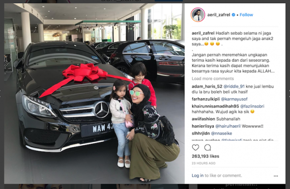 Aeril Zafrel Hadiahkan Isteri Kereta Mewah Mercedes – My 