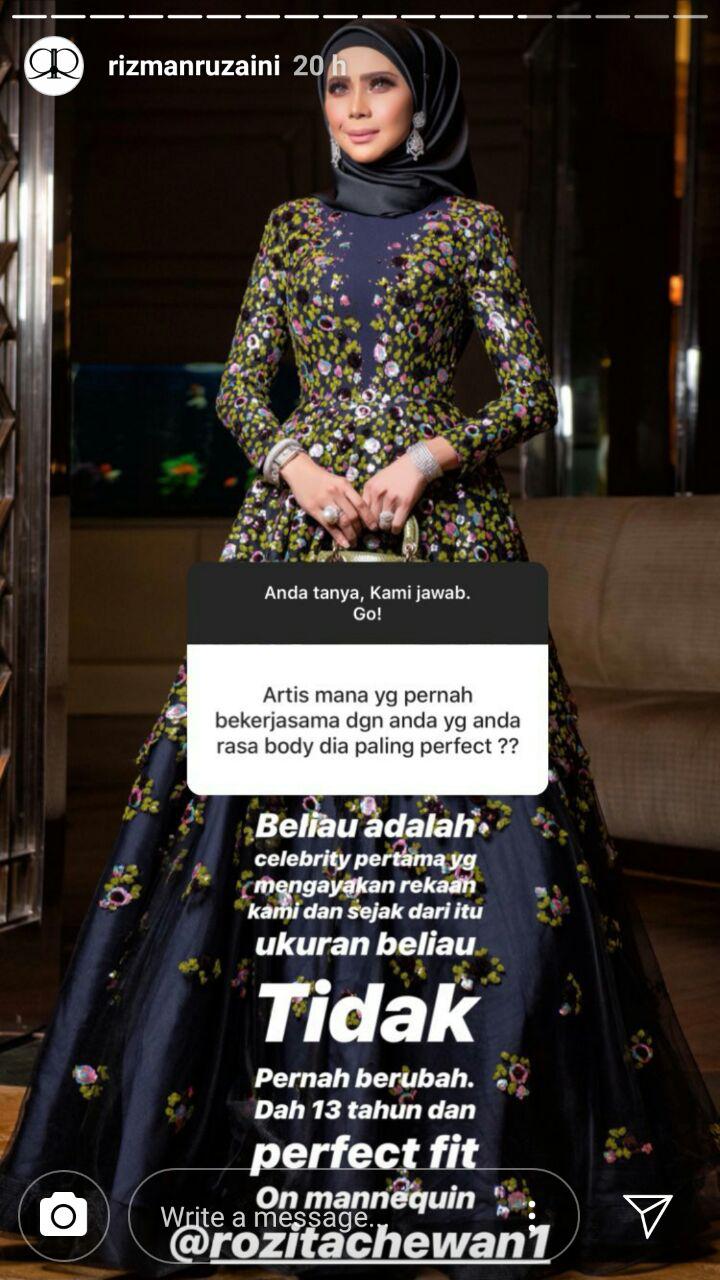 Pereka Fesyen Dedah Ukuran Badan Che Ta Paling Sempurna