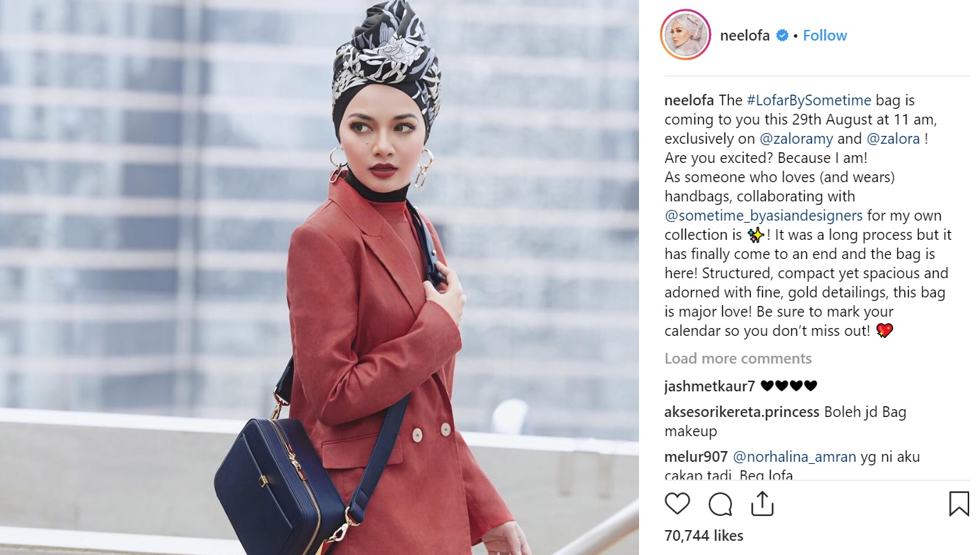 Neelofa Lancar Beg Tangan Jenama Sendiri 'Lofarbag