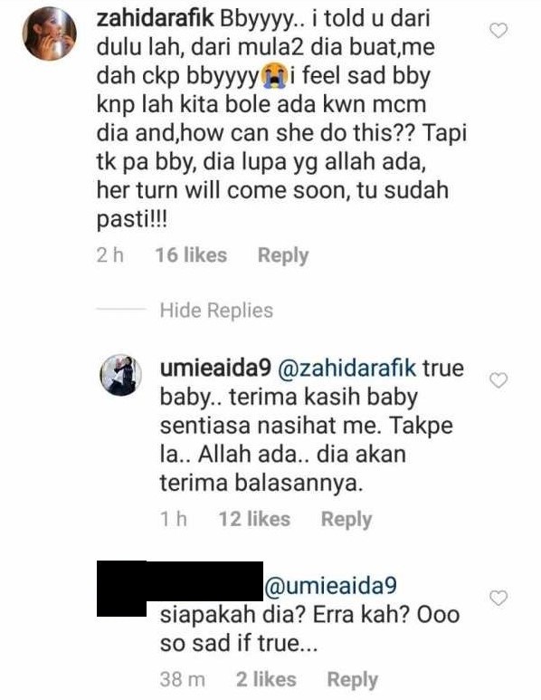 Kena Tikam Belakang, Umie Aida Gaduh Dengan Erra Fazira?