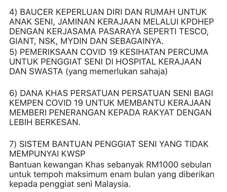 Netizen Bengang Seniman u0027Demandu0027 Dana Khas, Bantuan Wang RM3000 