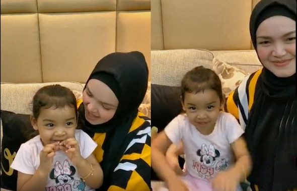 Aafiyah Cium Perut Siti Nurhaliza Hamil Anak Kedua