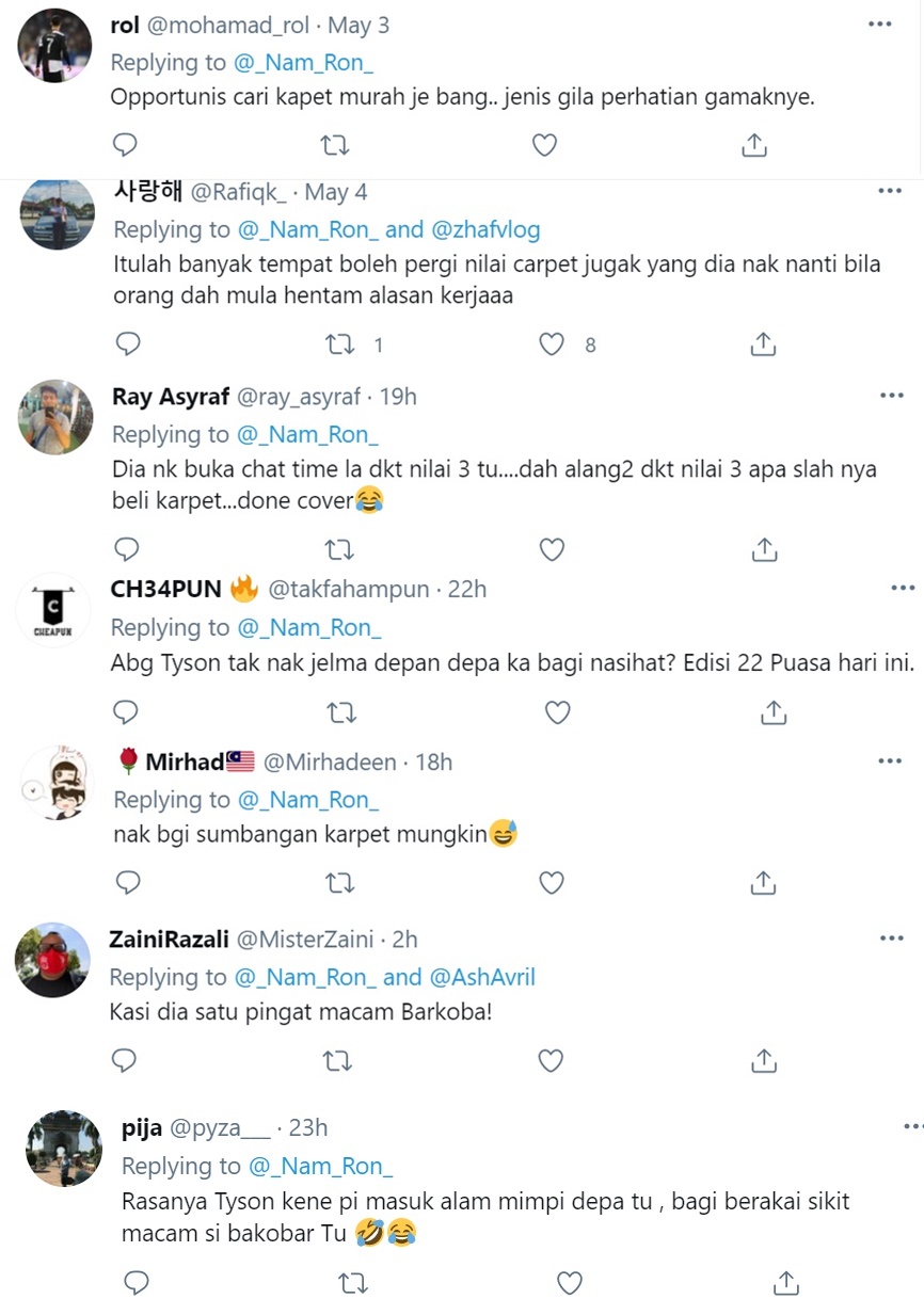 Karpet neelofa beli Netizen dakwa