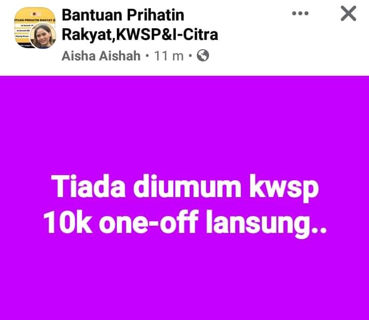 Kwsp 10k one off bajet 2022