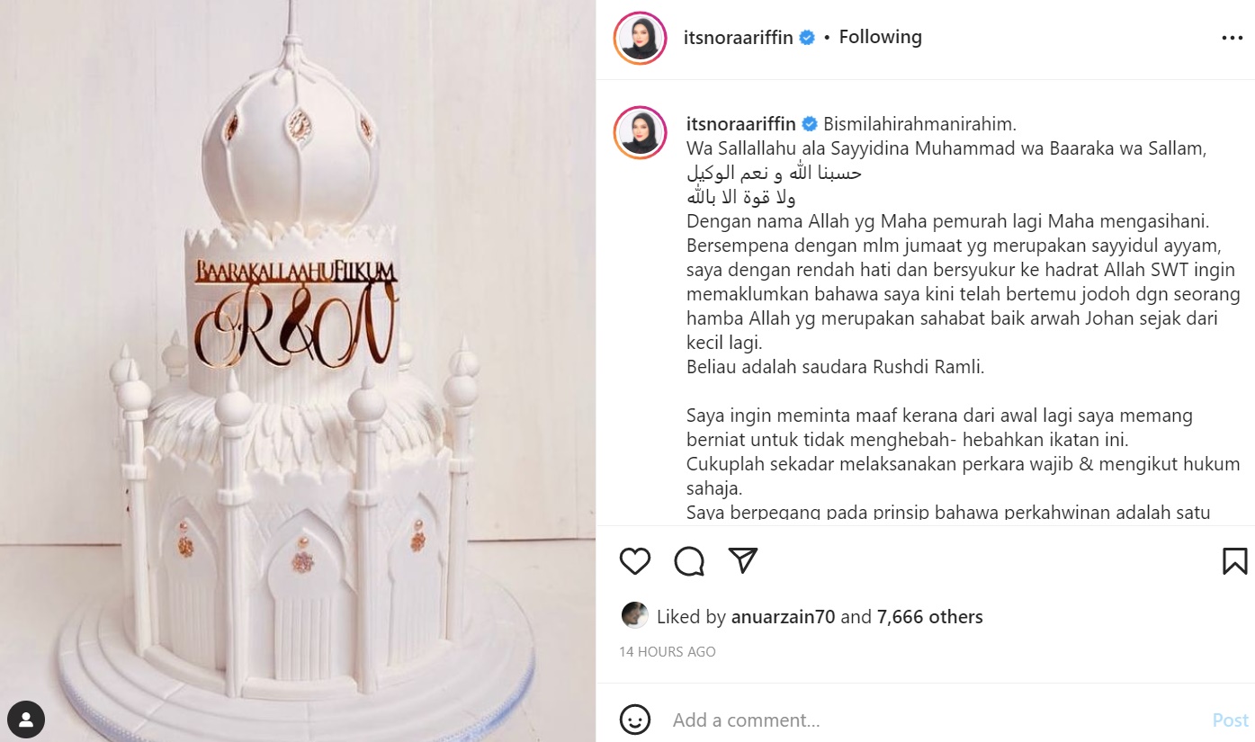 Nora ariffin nikah