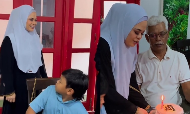 Isteri Buat Kejutan Untuk Raisuddin, Bawa ‘Kembar’ Arwah Siti Sarah Sambut Hari Jadi