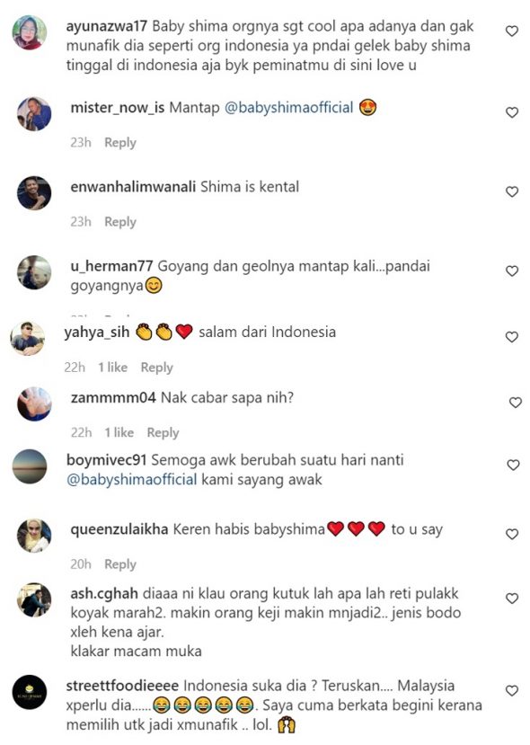 Bergelek Tengah Jalan Depan KLCC, Baby Shima Dipuji Netizen Indonesia 2