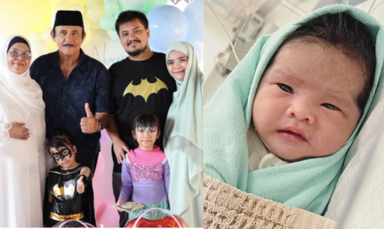 Syafiq Yusof Timang Anak Ketiga, Ibu Luah Rasa Syukur Miliki 8 Cucu