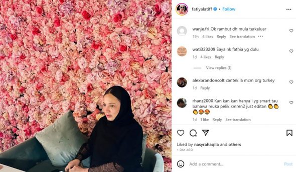Gambar Fathia Latiff Nampak Rambut Jadi Perhatian 2