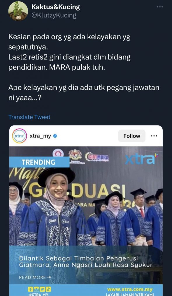 “Apa Kelayakan Dia Ada Untuk Pegang Jawatan Ni Ya?” 6
