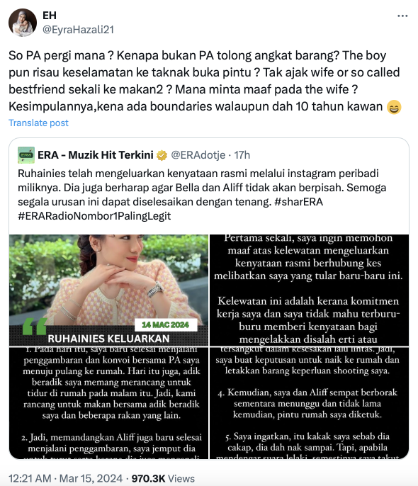 “Kenapa Bukan PA Tolong Angkat Barang? Tak Ajak Bella Sekali Ke Makan-Makan? 5