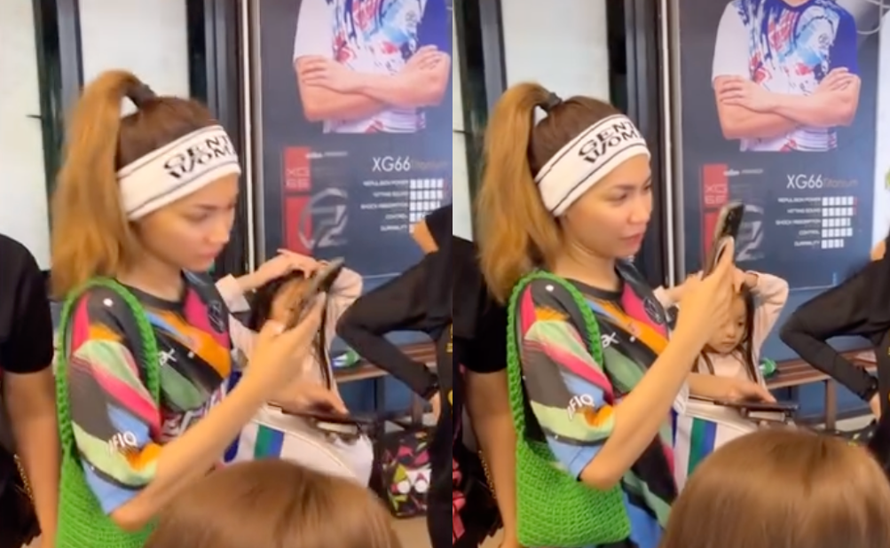 Rambut Perang Diikat Tinggi, Tudung Aprena Manrose Dah Terbang?