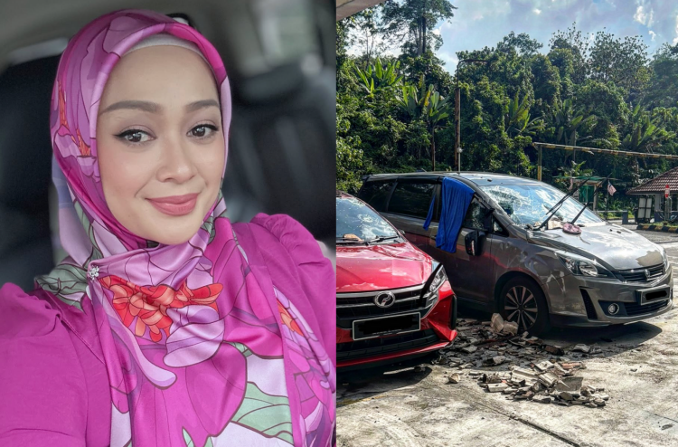Faye Kusairi Sedih Kereta Rosak Dihempap Bumbung Balkoni Kondominium