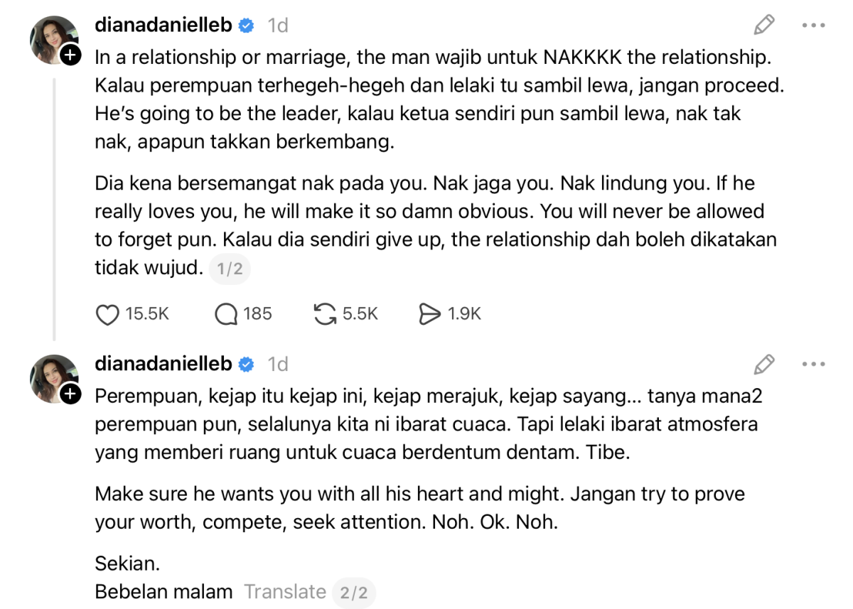 “Kalau Perempuan Terhegeh-Hegeh & Lelaki Tu Sambil Lewa, Jangan Teruskan” “Kalau Perempuan Terhegeh-Hegeh & Lelaki Tu Sambil Lewa, Jangan Teruskan”