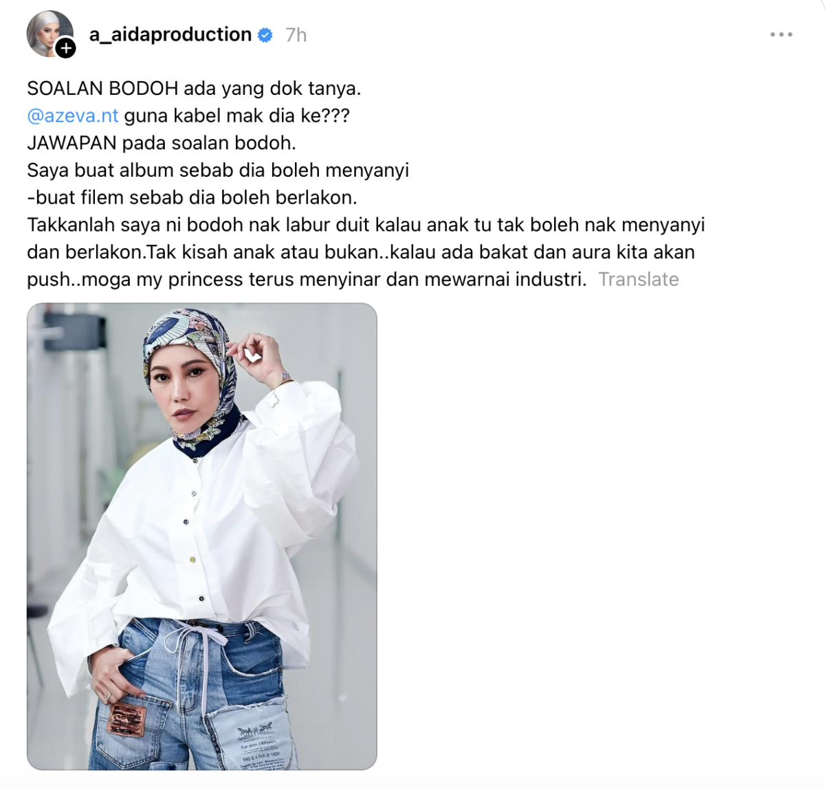“Takkanlah Saya Bodoh Laburkan Duit Kalau Anak Tak Boleh Nyanyi Atau Berlakon” “Takkanlah Saya Bodoh Laburkan Duit Kalau Anak Tak Boleh Nyanyi Atau Berlakon”